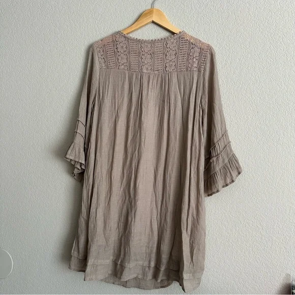 kori america beige lace bohemian dress size small - Picture 3 of 12